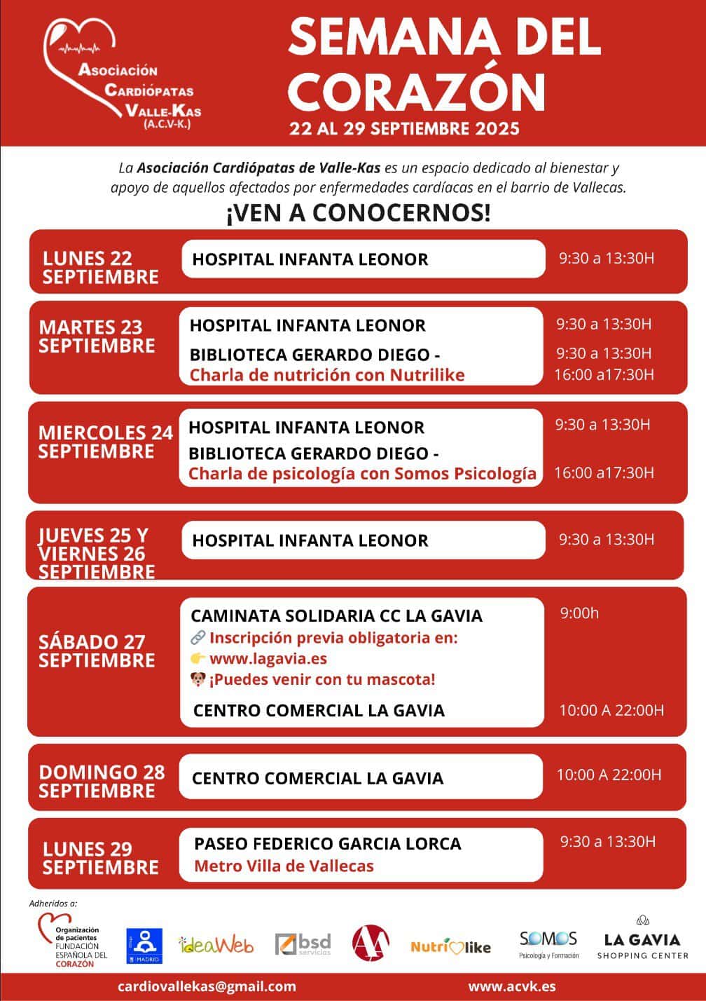 Cartel Semana Del Corazón