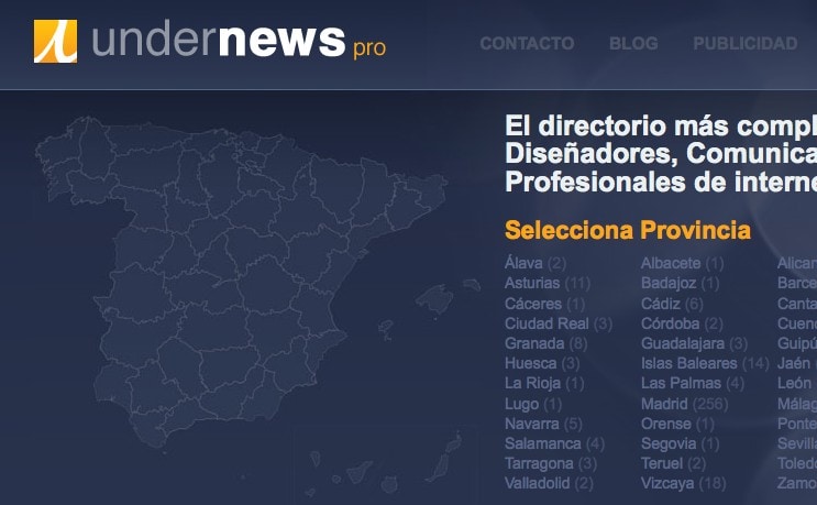 ideaWeb en el directorio de profesionales de España UndernewsPro