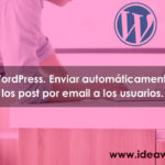 Wordpress Entradas Newsletter