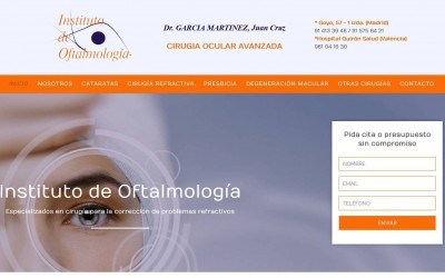 Diseño De Páginas Web Para Empresa De Oftalmología Clinica Oftalmológica