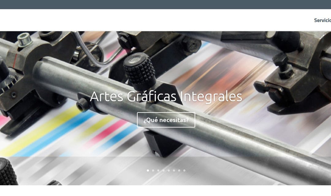 Diseño de página web para empresa de impresión gráfica y artes gráficas en Madrid