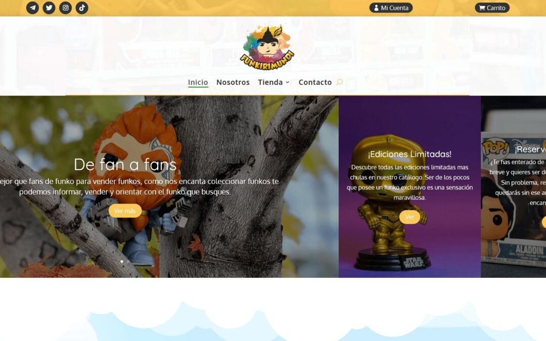 Nuevo diseño de Tienda Online para venta de merchandising, colecciones y fan products