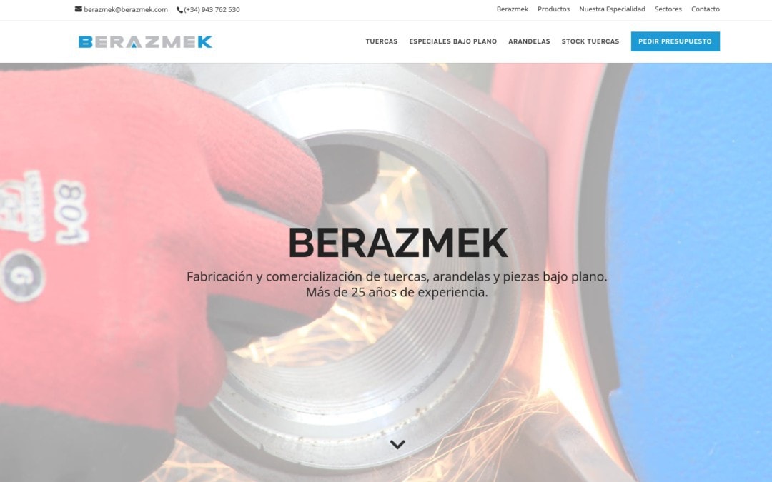 Diseño de página web para empresa fabricante de herramientas industriales