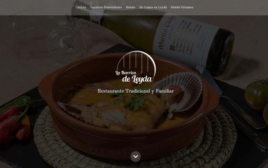 Diseño de página web para Restaurante tradicional y familiar