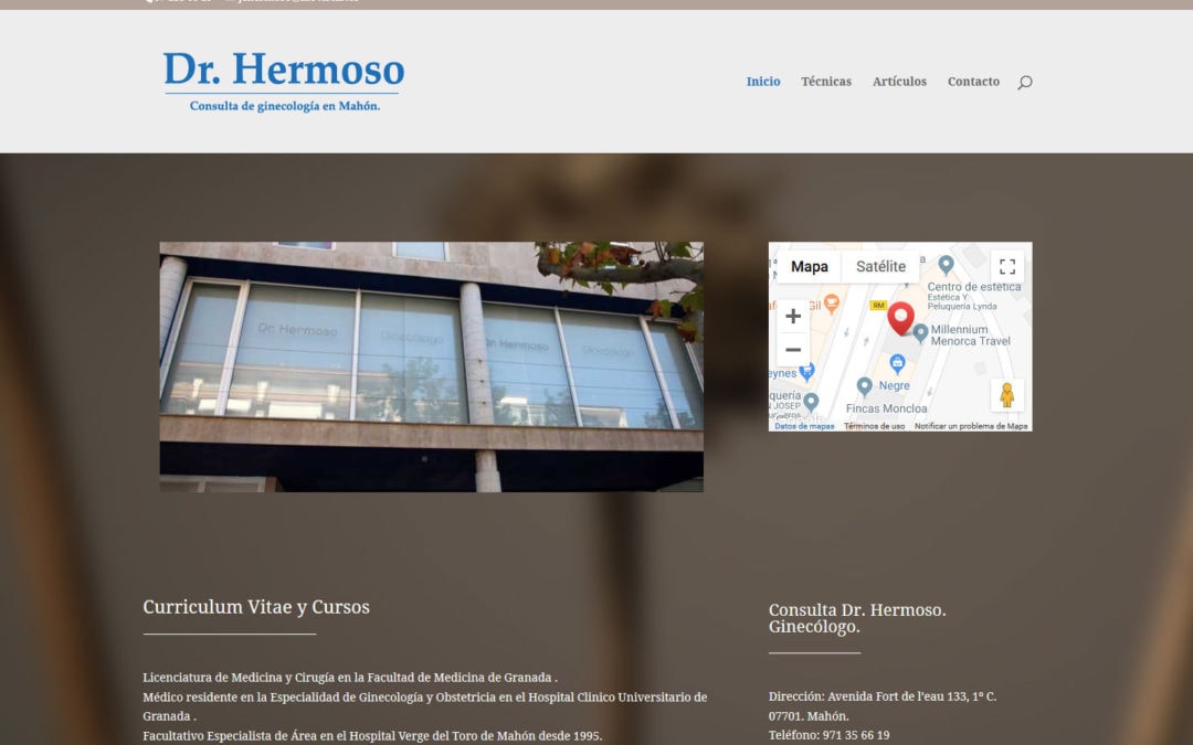 Diseño de pagina web para Clínica Ginecológica. Diseño web para ginecologo.