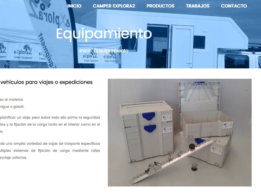 Diseño de página web para empresa dedicada a personalización de vehículos y preparaciones especiales en Madrid