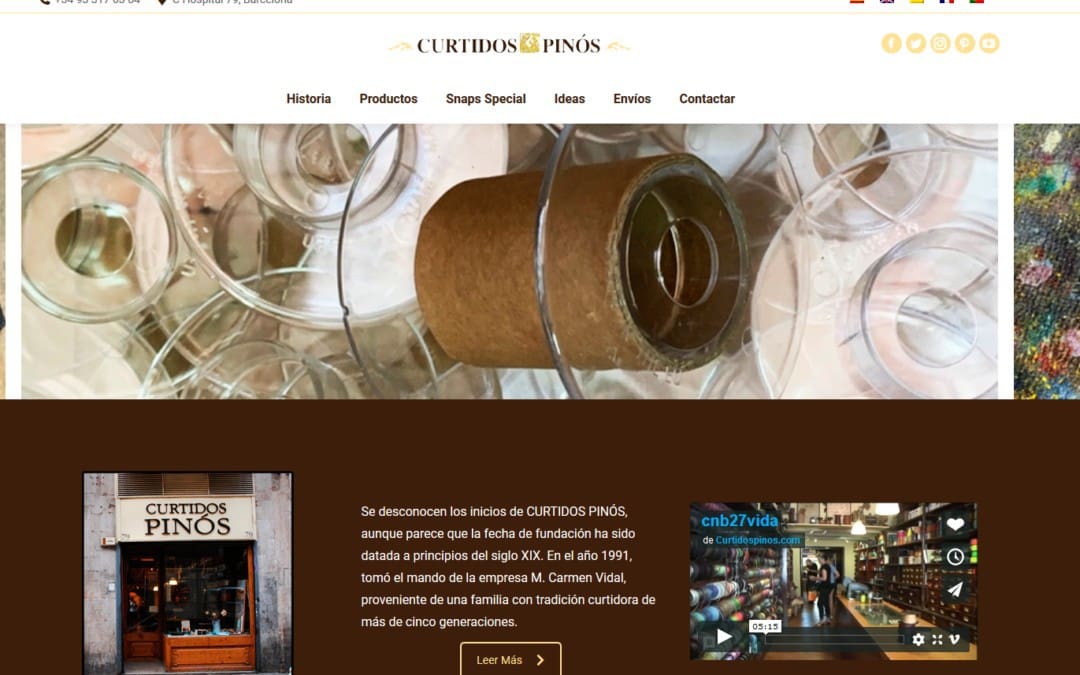 Diseño de página web para tienda Taller de Artesanía y Curtidos artesanos